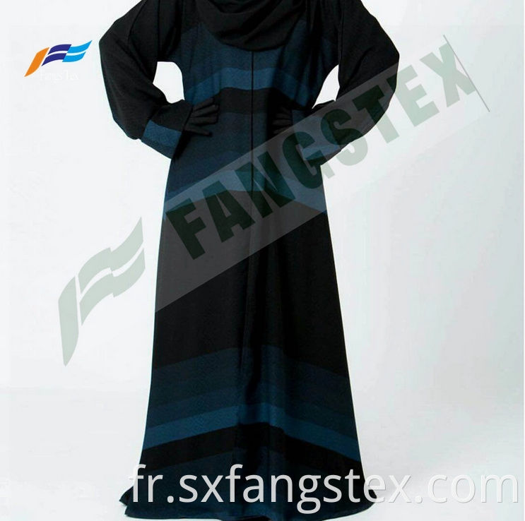 Dubai Formal Black Polyester Rayon Fushan Stripe Fabric 